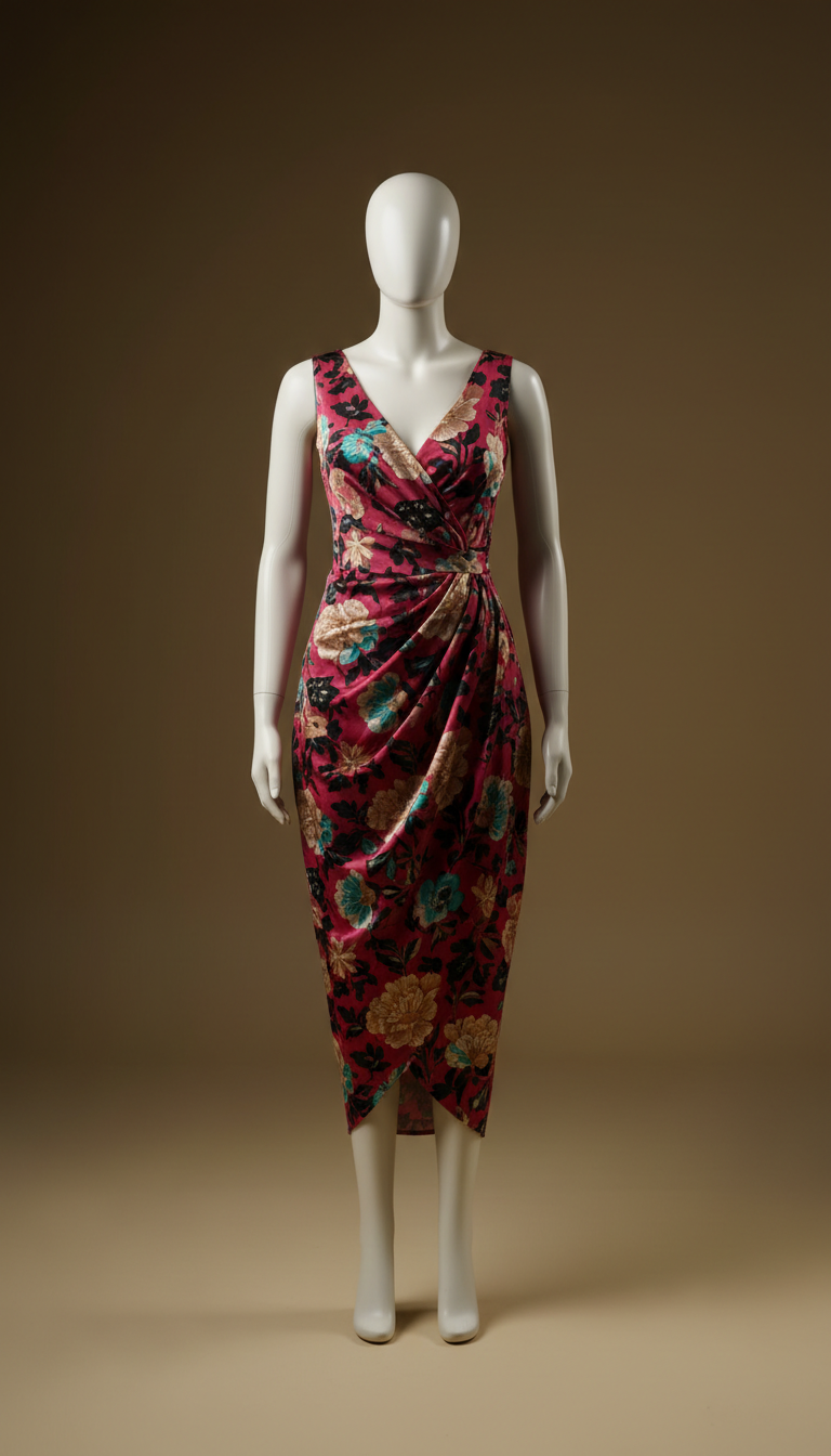 Floral Chiffon One-Piece Dress
